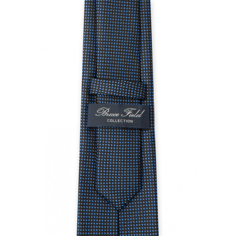 Tie in pure silk navy with colorful dots