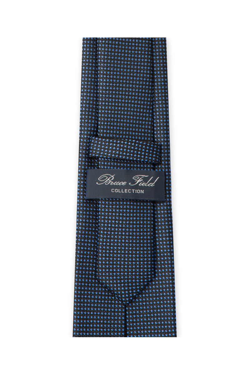 Tie in pure silk navy with colorful dots