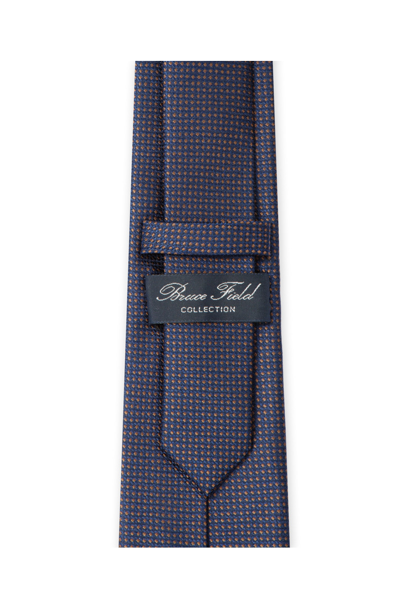 Tie in pure silk navy with colorful dots