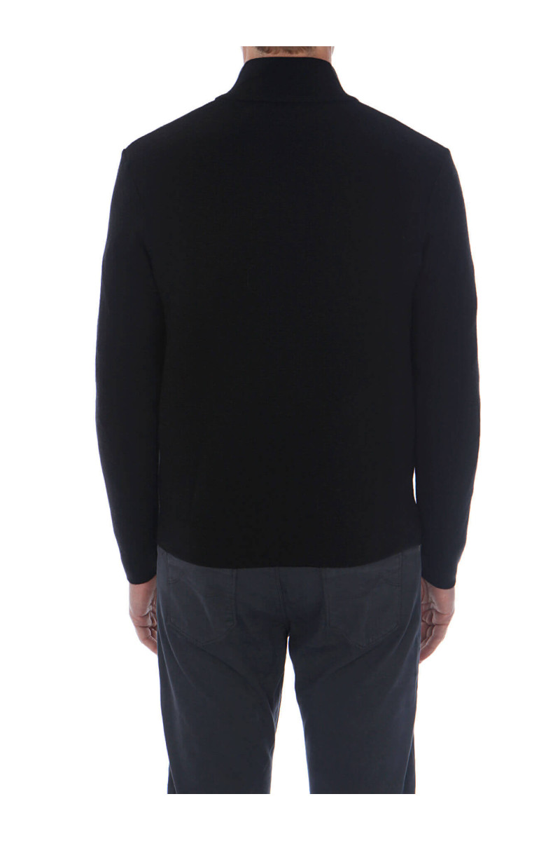Cardigan zip man 100% Merino wool thick