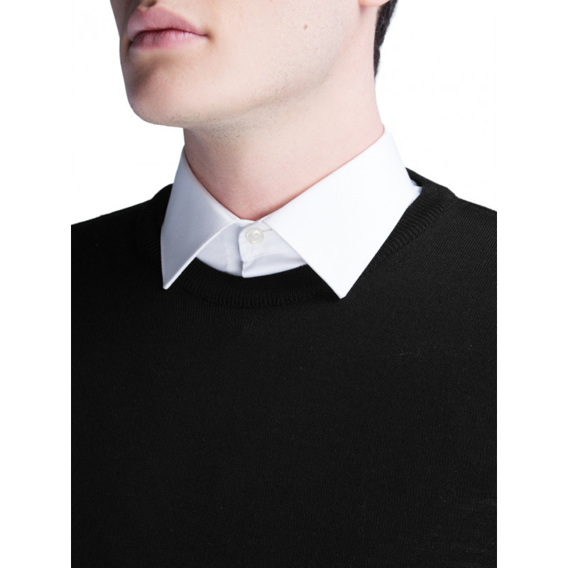 Pull ras du cou en pure laine mérinos