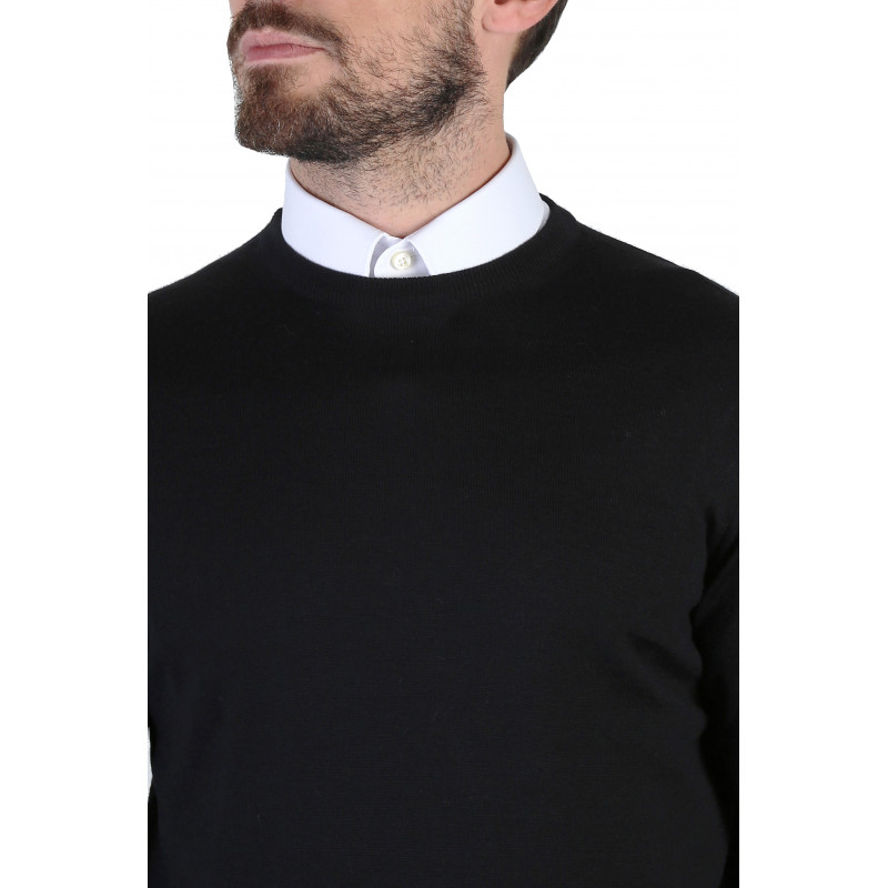 Pull ras du cou en pure laine mérinos