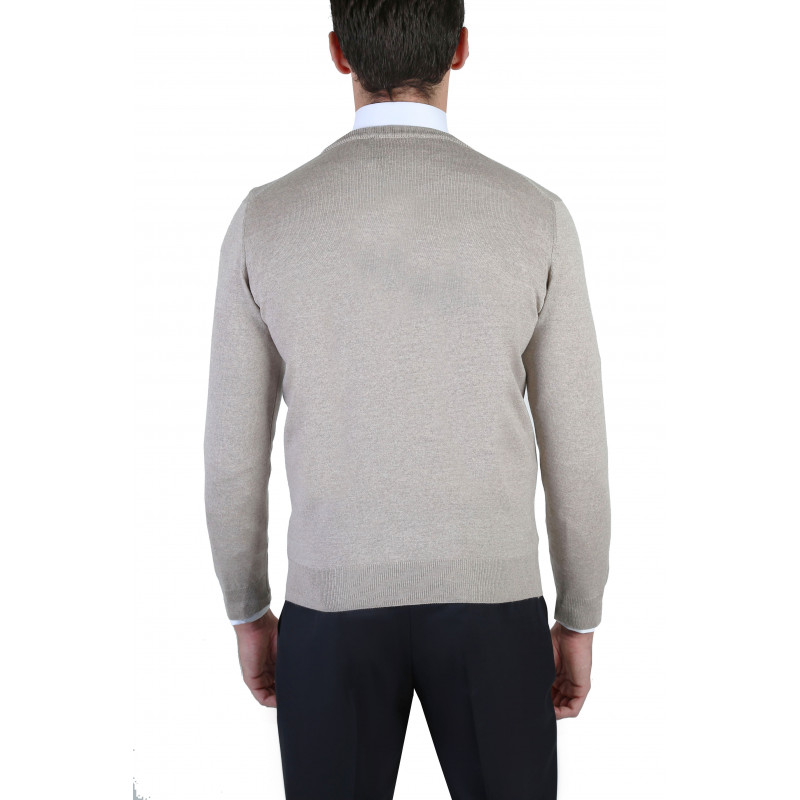 Pull homme col V 100% laine Mérinos extra fine