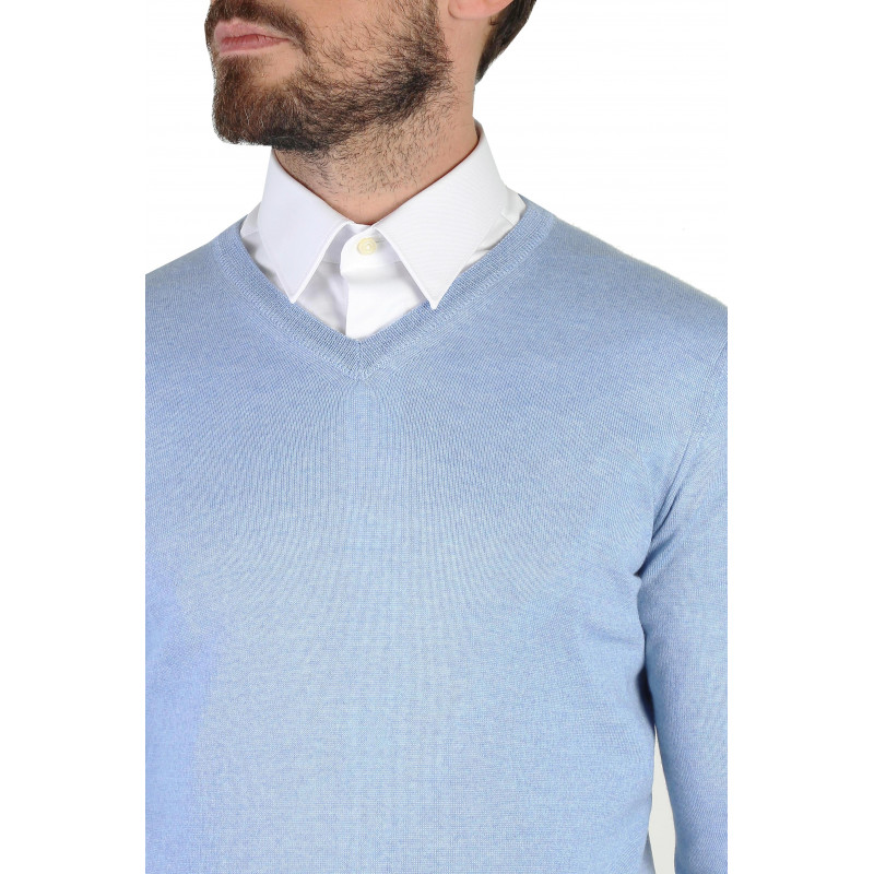 Pull homme col V 100% laine Mérinos extra fine