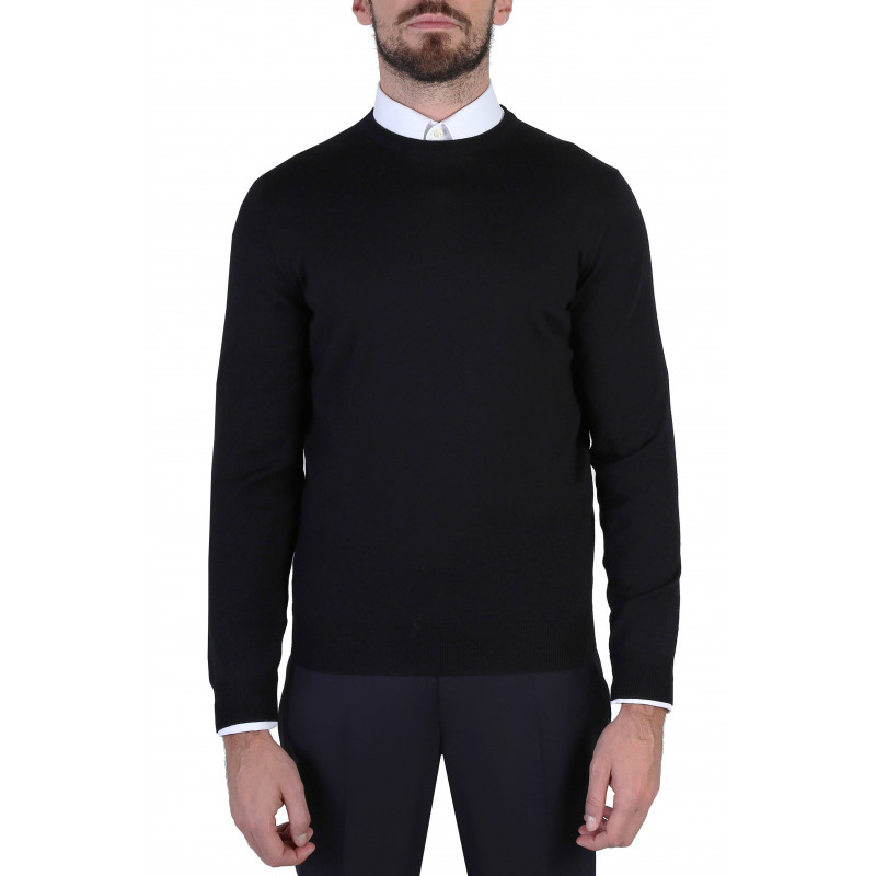 Pull ras du cou en pure laine mérinos