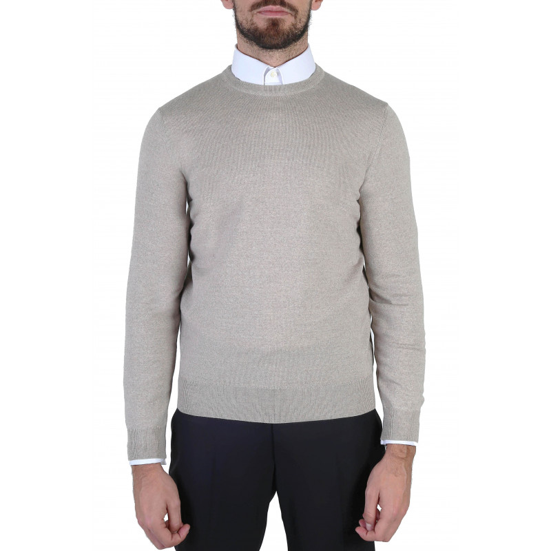 Pull ras du cou en pure laine mérinos