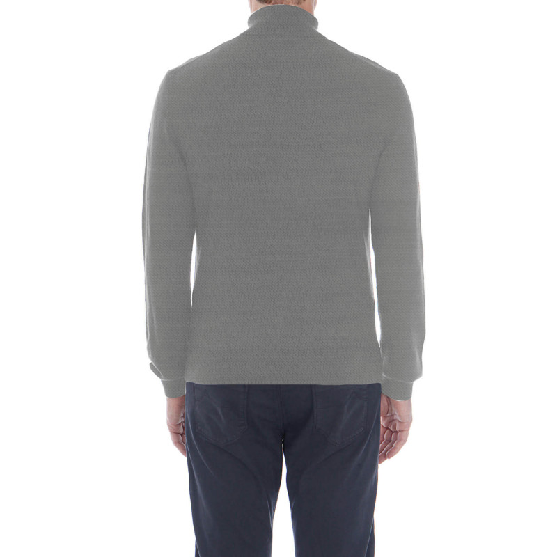 Pull homme uni col roulé 100% laine Mérinos fine