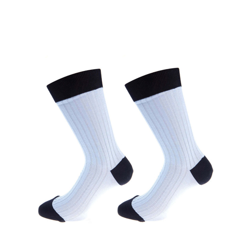 Mens socks over of Scotland 100% cotton sky and navy