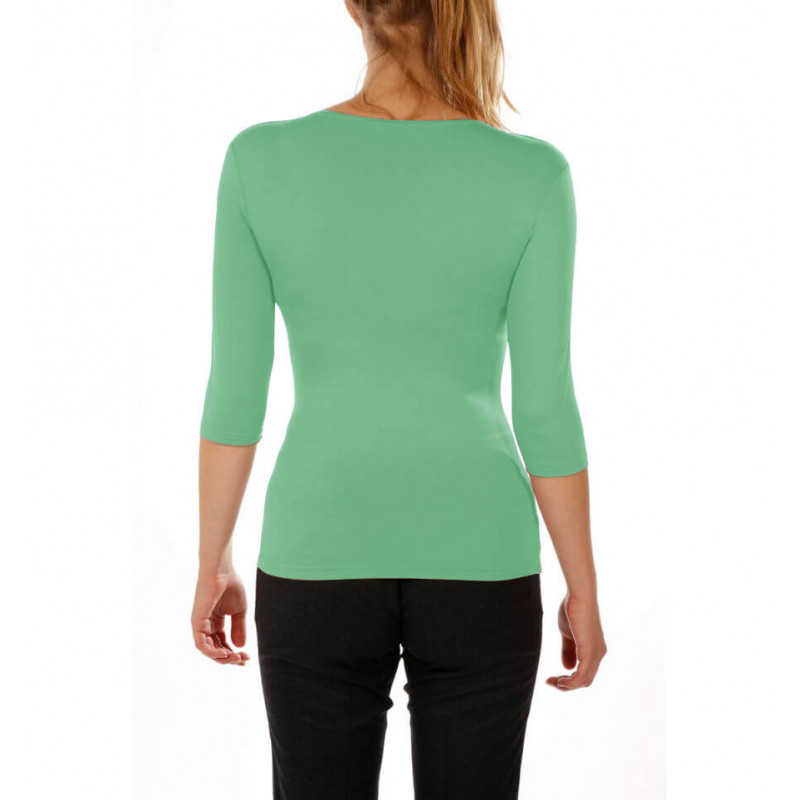 T-shirt V-neck 3/4 sleeve viscose stretch