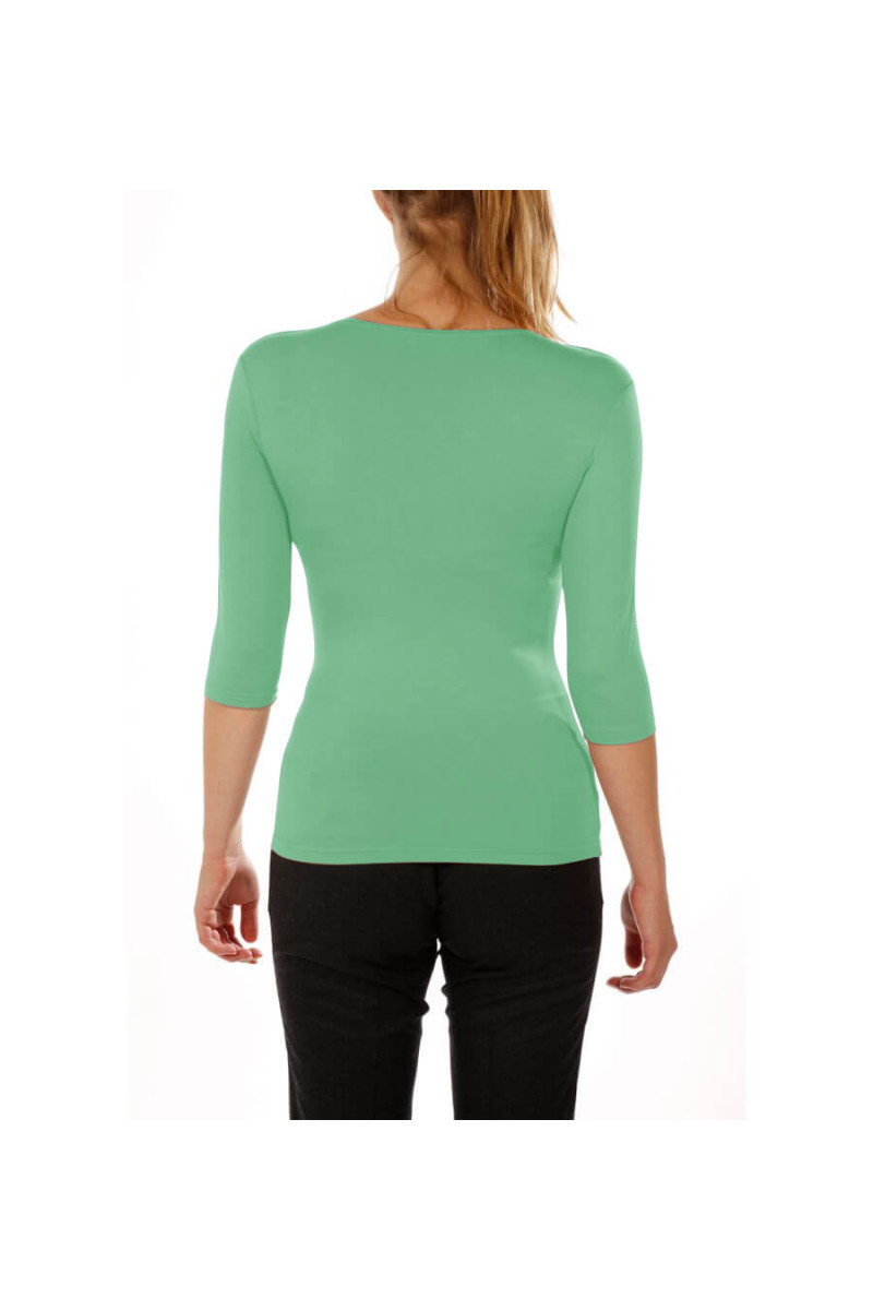 T-shirt V-neck 3/4 sleeve viscose stretch