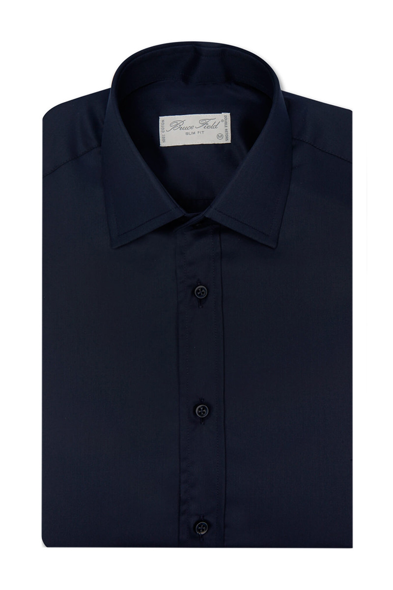 Chemise homme Benton cintrée blanc uni