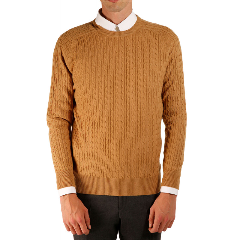 Pull homme en cachemire torsadé