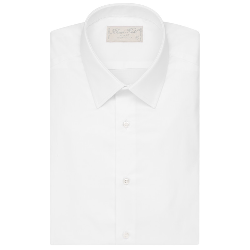 Chemise homme Benton cintrée blanc uni