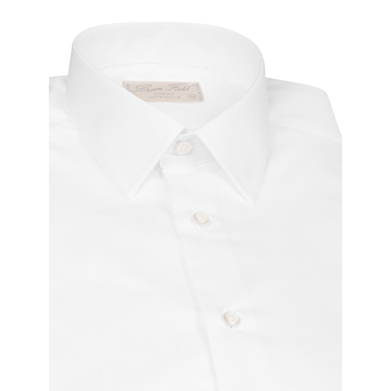 Chemise homme Benton cintrée blanc uni