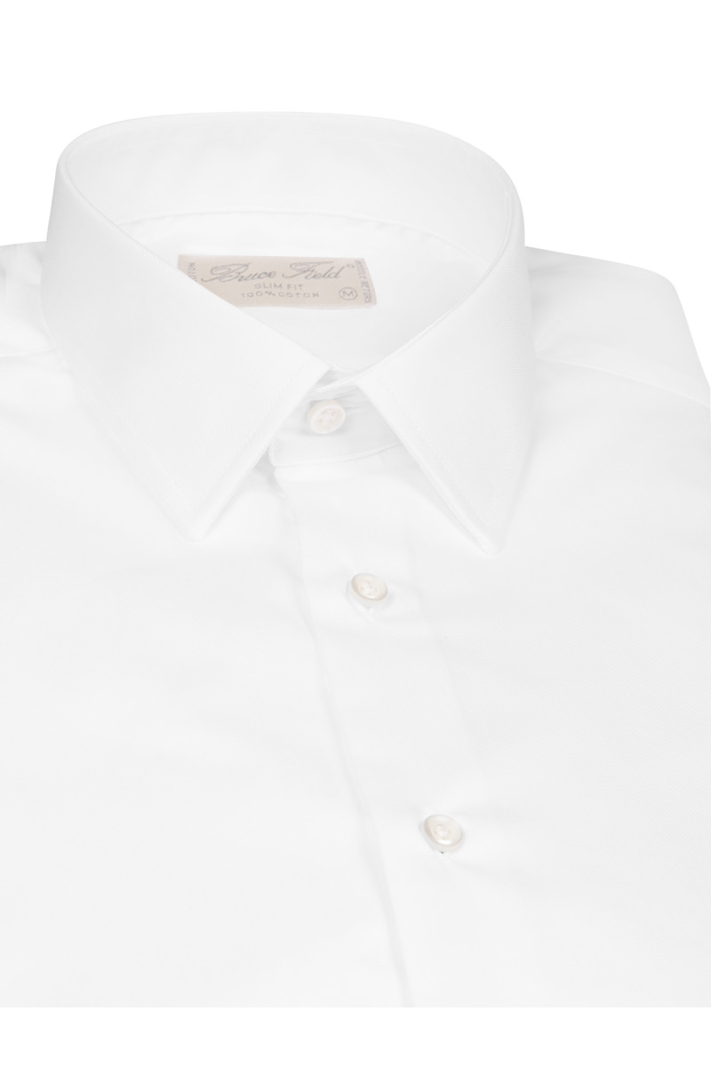 Chemise homme Benton cintrée blanc uni