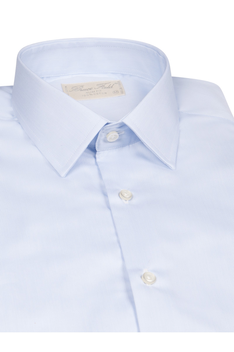 Chemise cintrée en pur coton bleue Miramas 