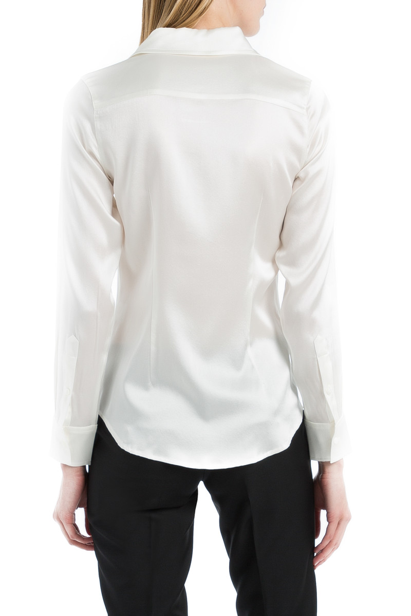 Blouse cinched in pure silk