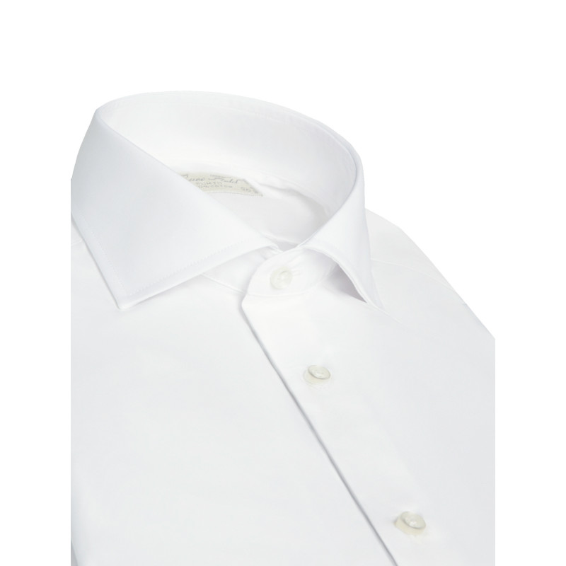 Chemise cintrée classique pur coton col italien 