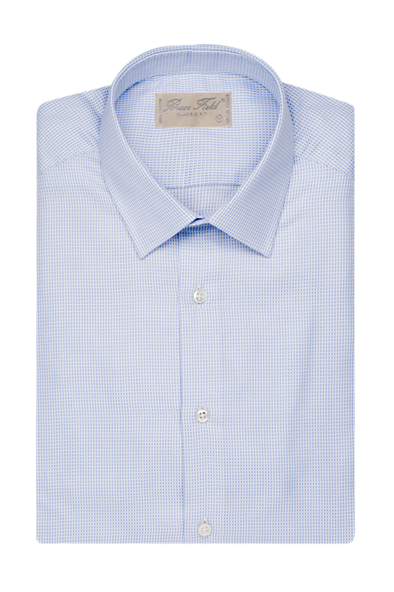 Chemise cintrée à petits carreaux