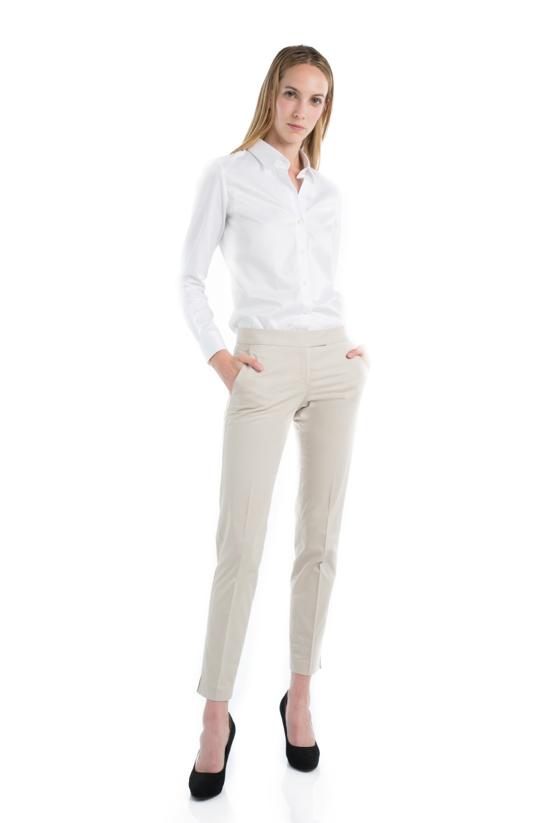 Pants in cotton slightly stretch cut cigarette