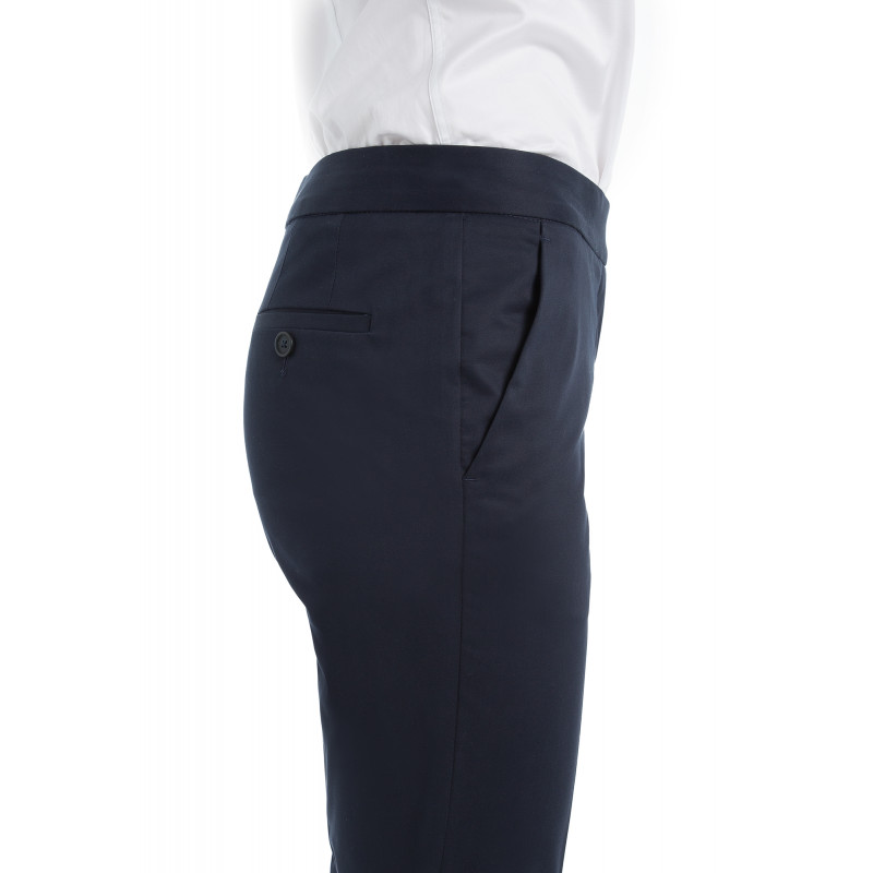 Pantalon en coton légèrement stretch coupe cigarette