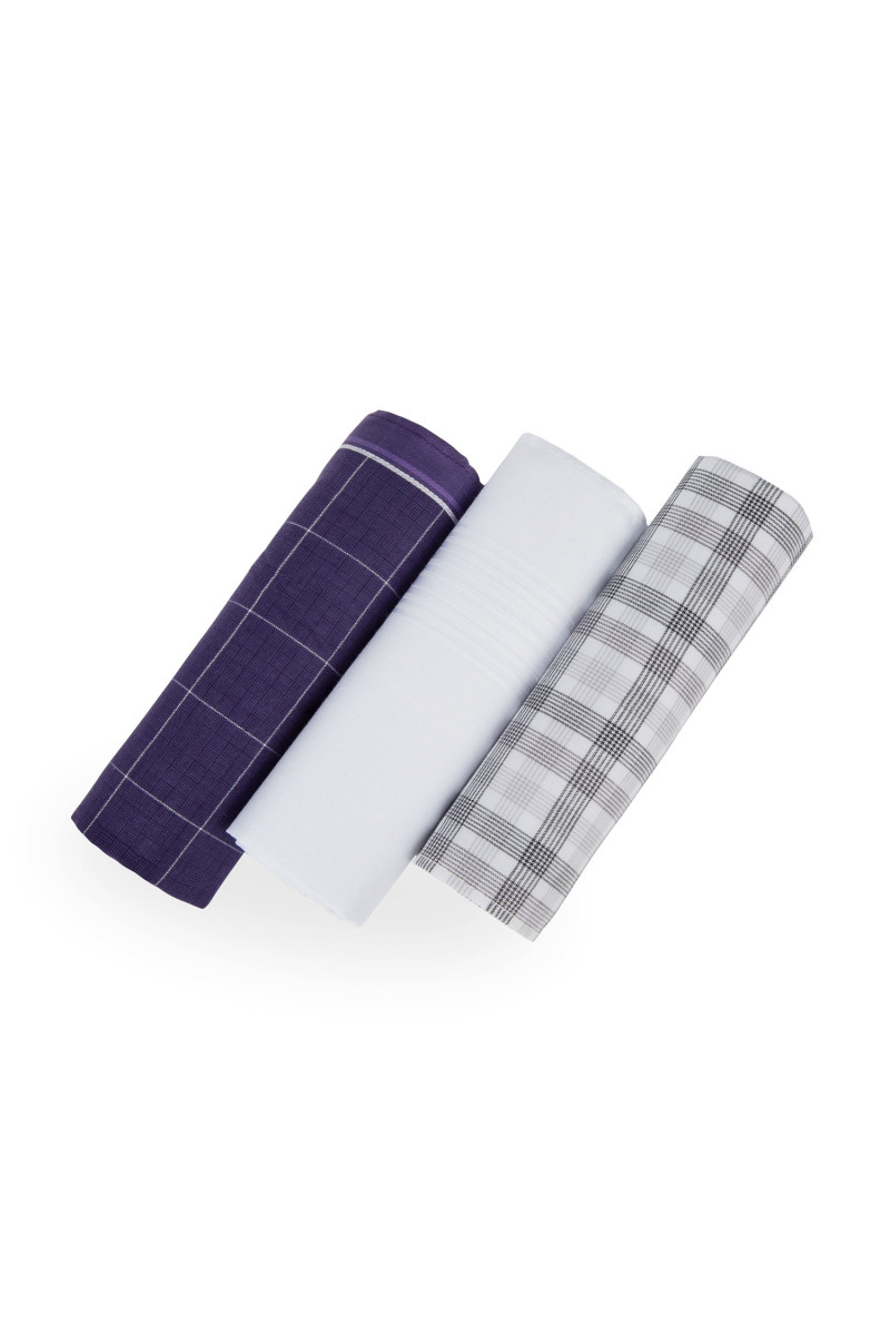 Boite de 3 mouchoirs en pure coton