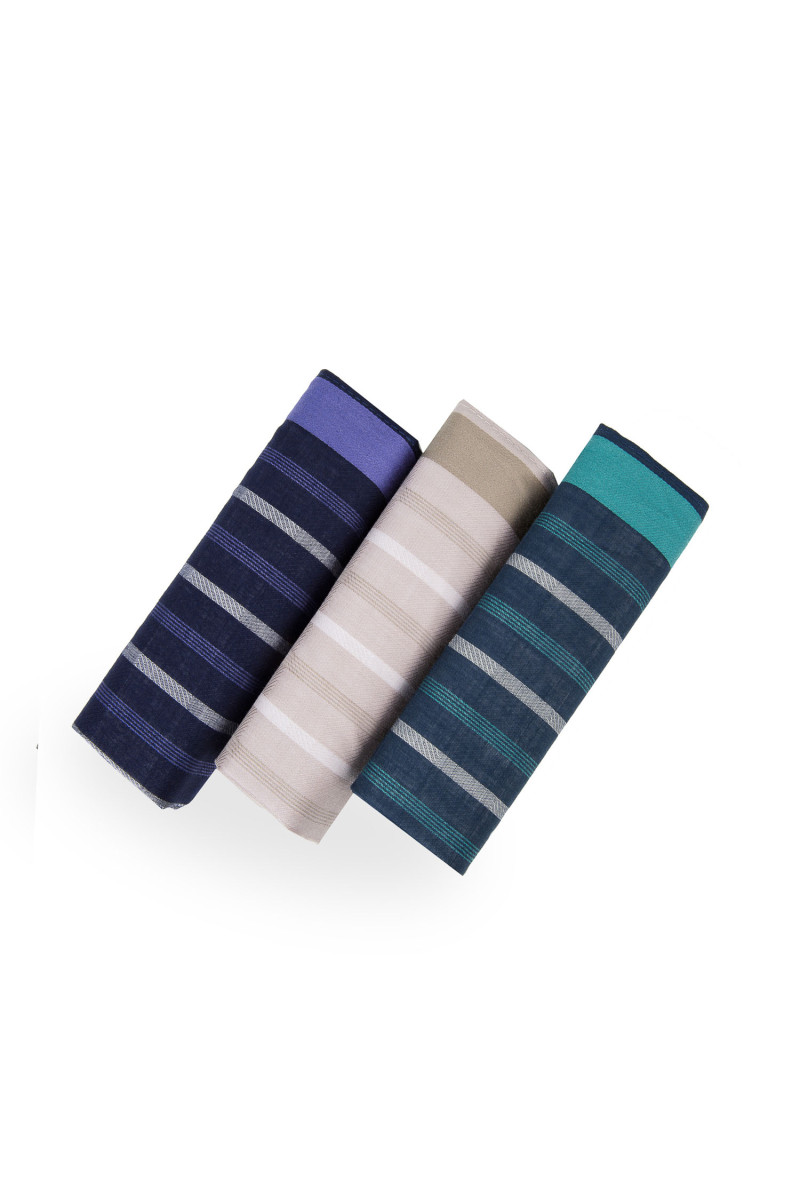 Box of 3 handkerchiefs in pure cotton