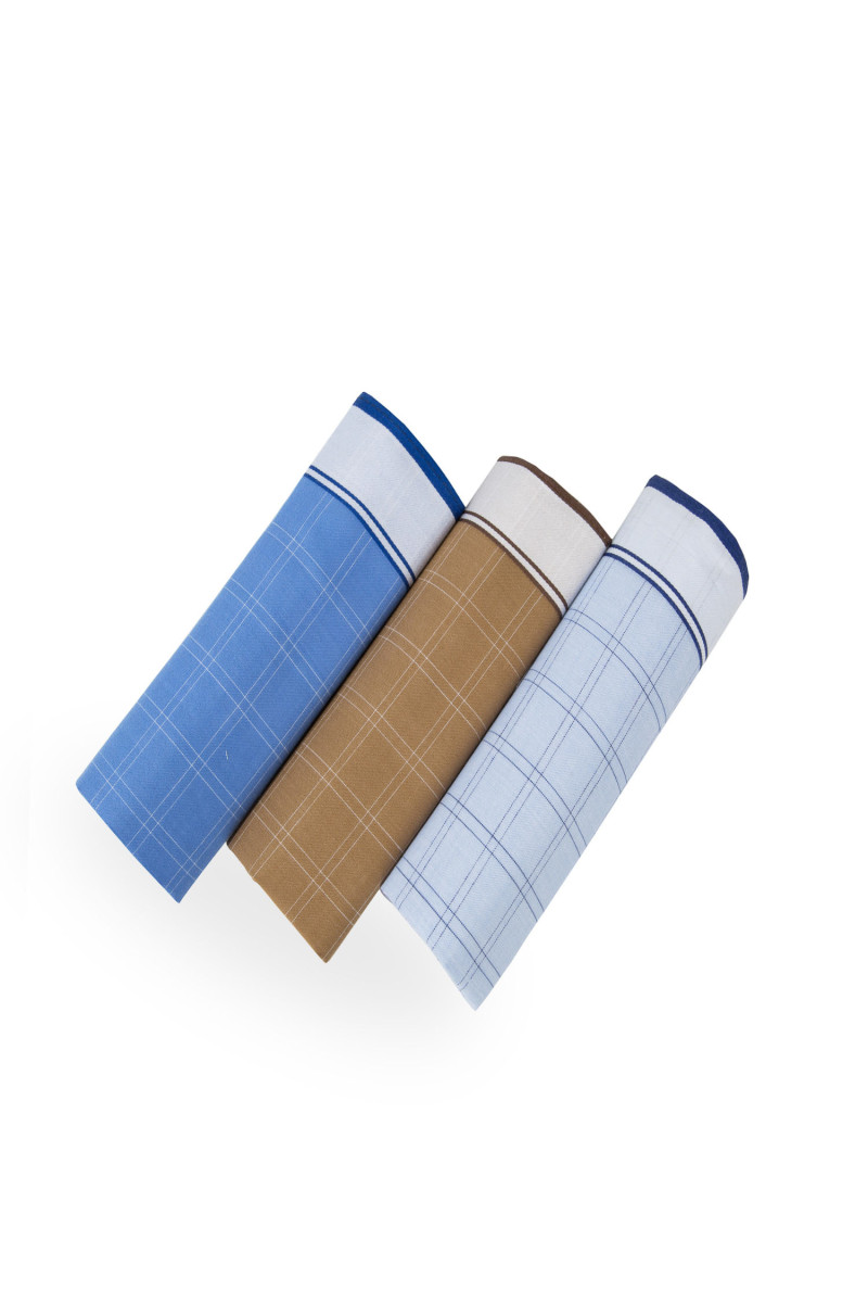 Box of 3 handkerchiefs in pure cotton