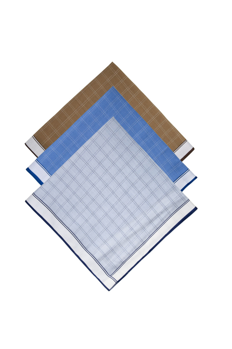 Box of 3 handkerchiefs in pure cotton