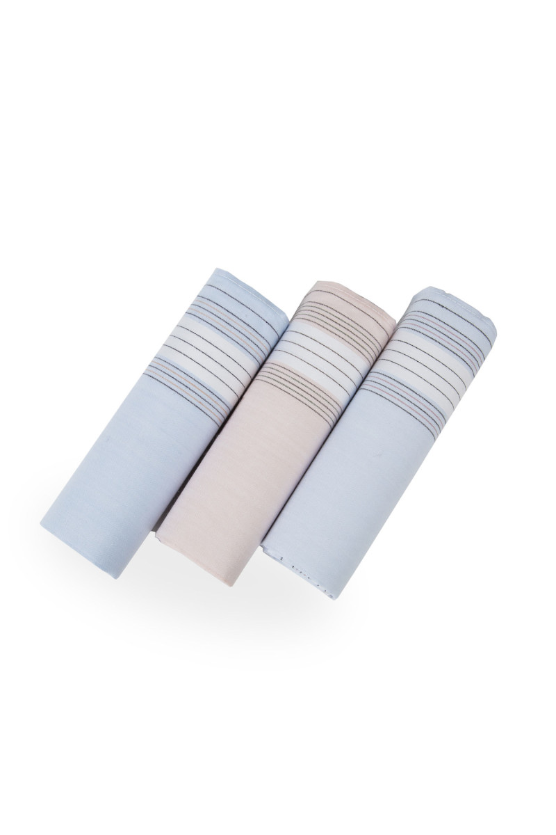 Box of 3 handkerchiefs in pure cotton