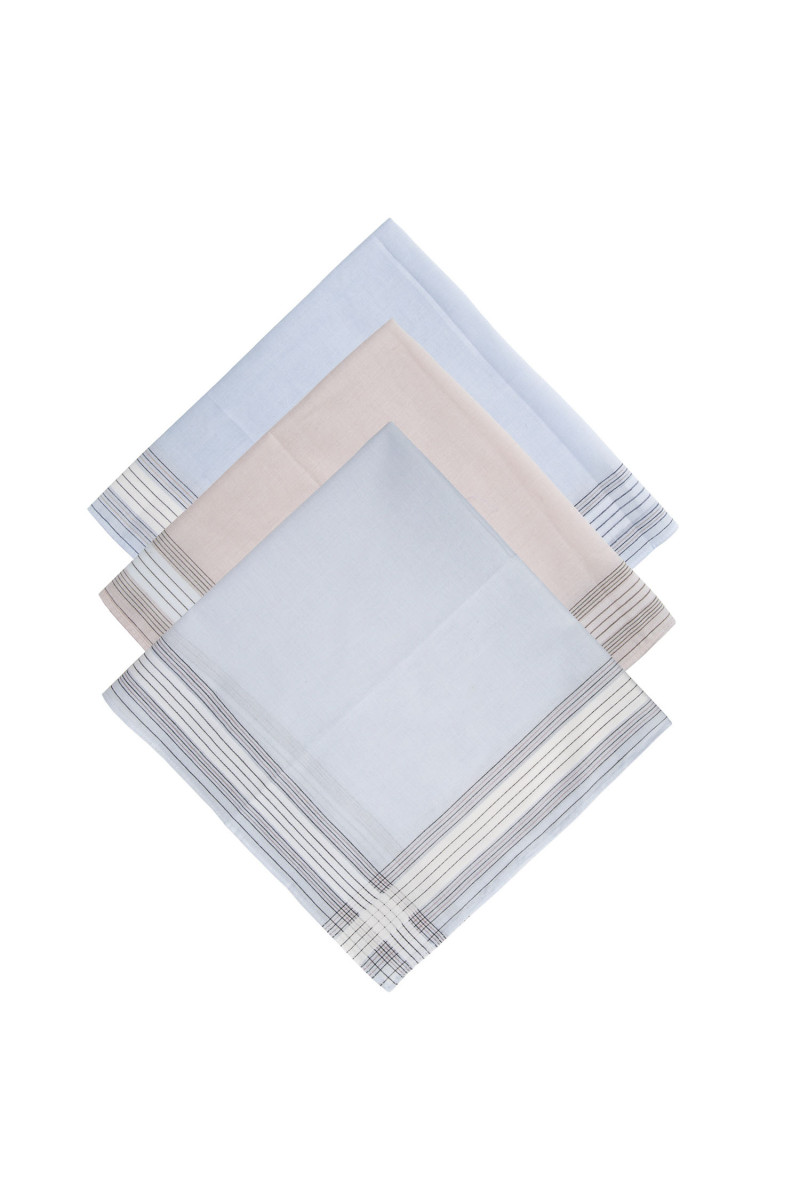 Boite de 3 mouchoirs en pure coton