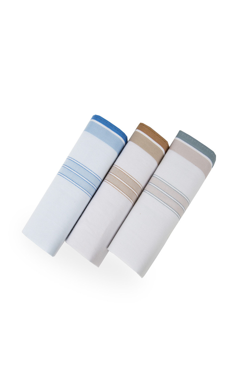 Boite de 3 mouchoirs en pure coton