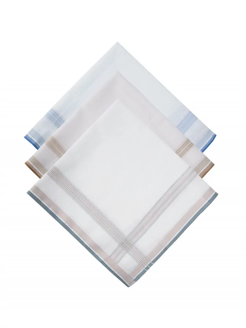 Box of 3 handkerchiefs in pure cotton
