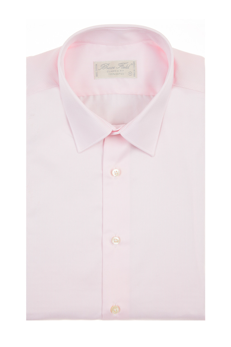 Chemise coupe droite pur coton rayée