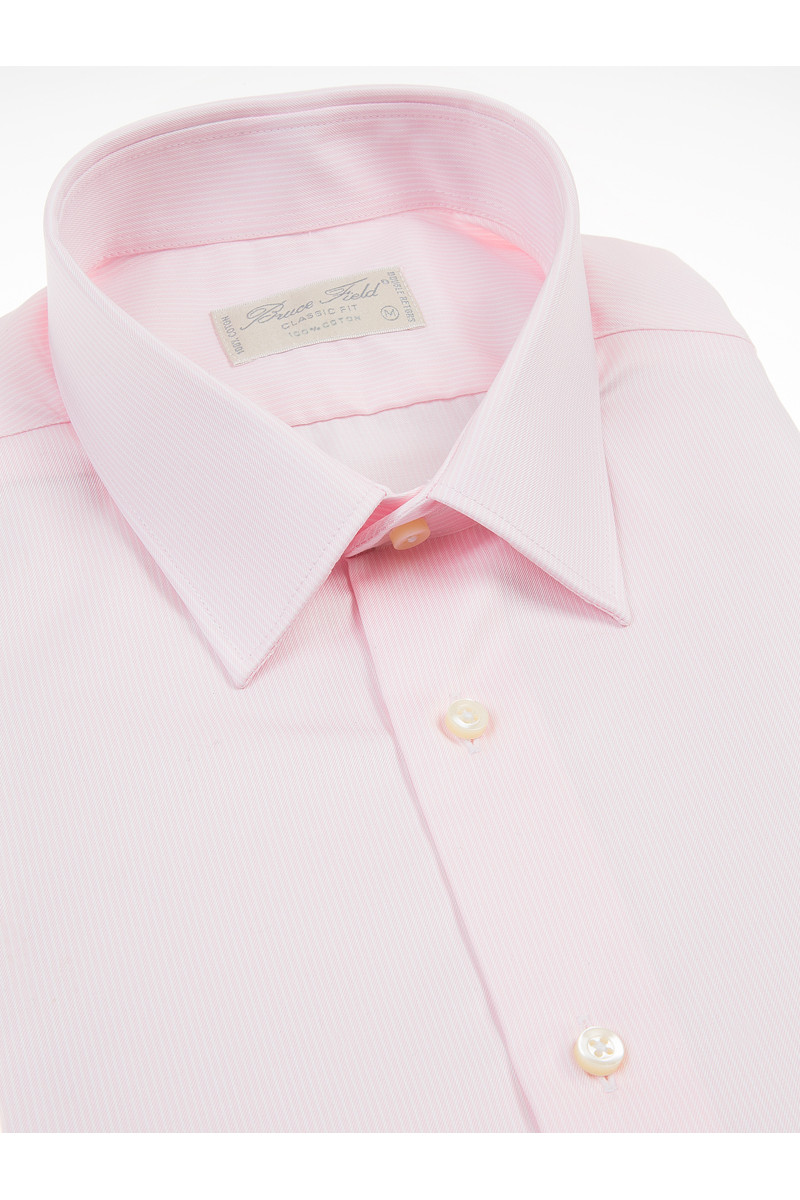 Chemise coupe droite pur coton rayée
