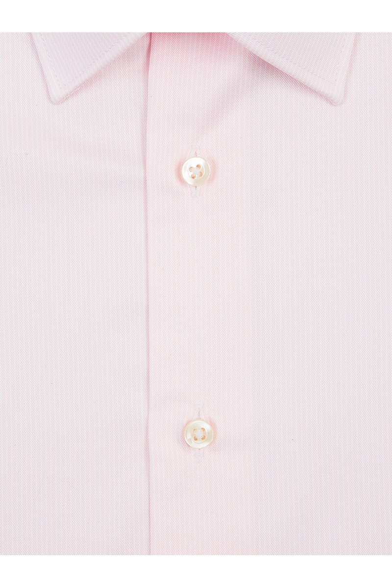 Chemise coupe droite pur coton rayée