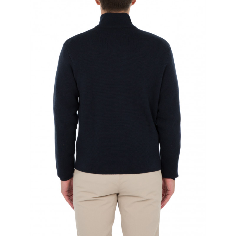 Cardigan zip man 100% Merino wool thick