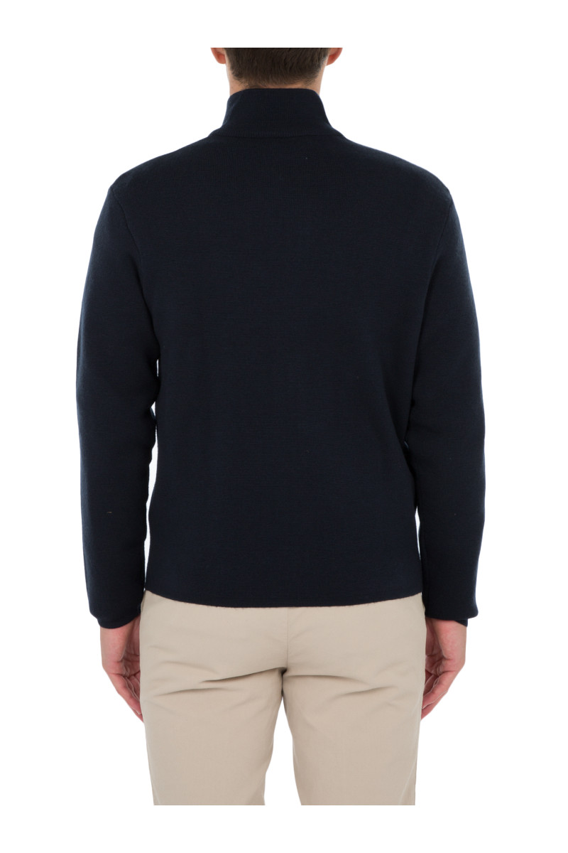 Cardigan zip man 100% Merino wool thick