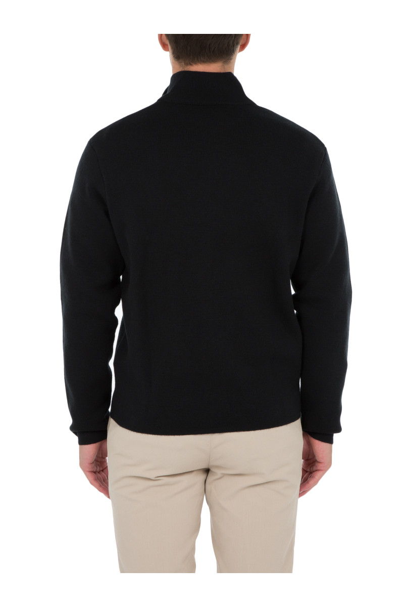 Cardigan zip man 100% Merino wool thick