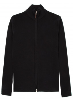 Cardigan zip man 100% Merino wool thick