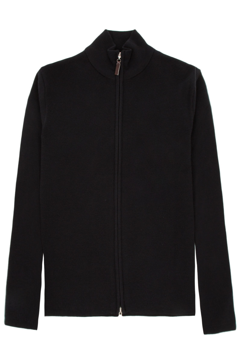 Cardigan zip man 100% Merino wool thick