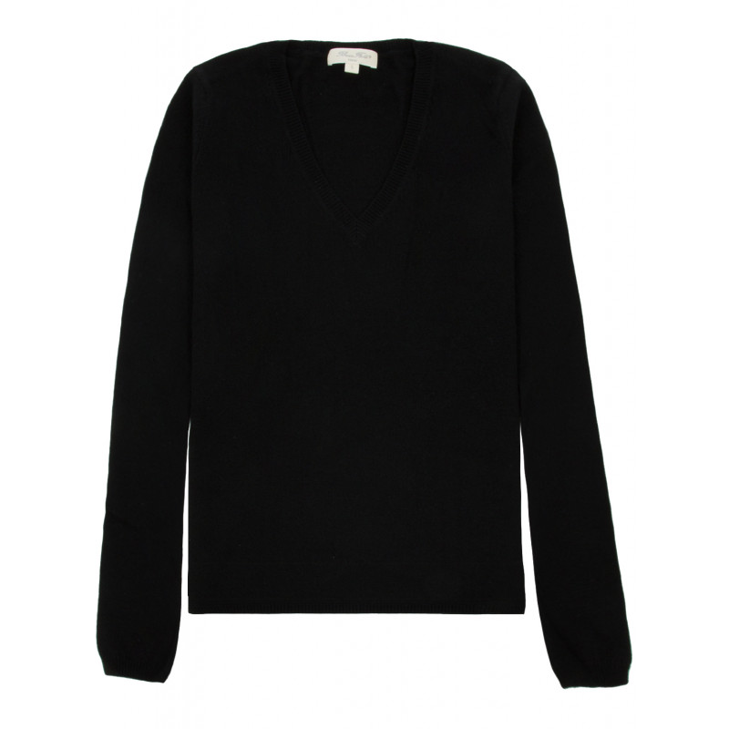 Sweater women V-neck in wool and cashmere 