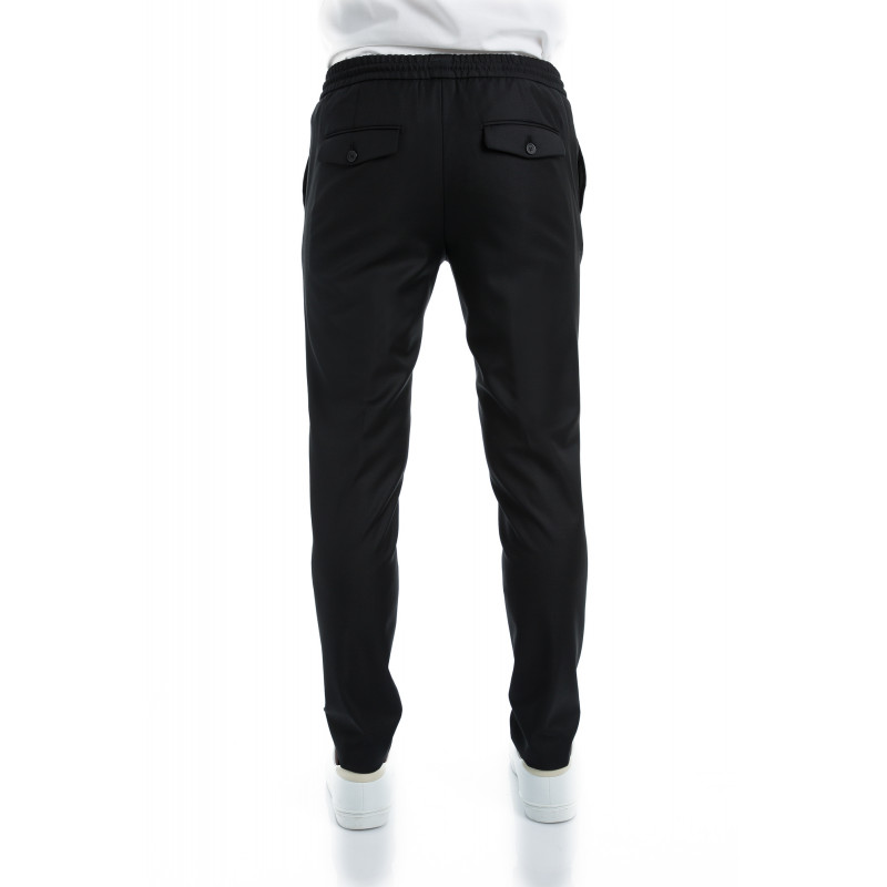 Trousers in pure wool 110's with drawstring