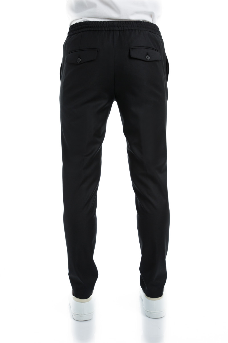 Trousers in pure wool 110's with drawstring
