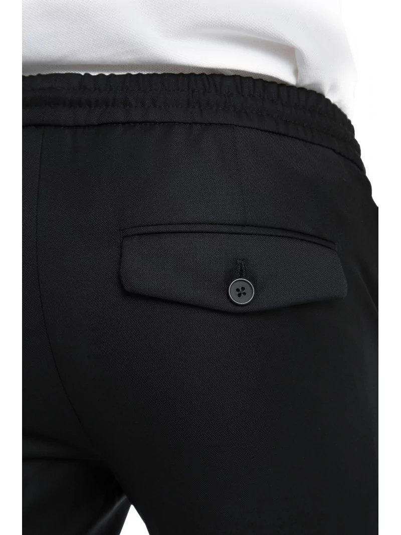 Trousers in pure wool 110's with drawstring