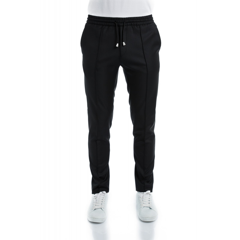 Trousers in pure wool 110's with drawstring