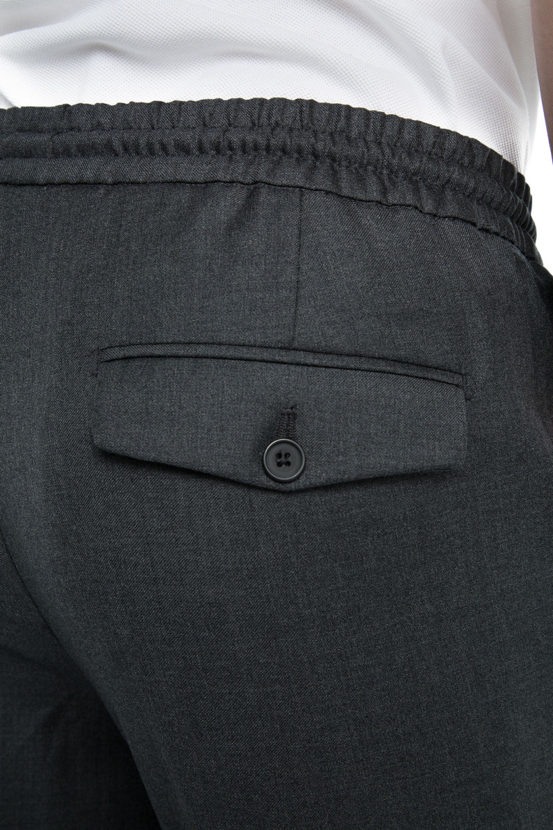 Pantalon en pur laine 110's avec cordon de serrage