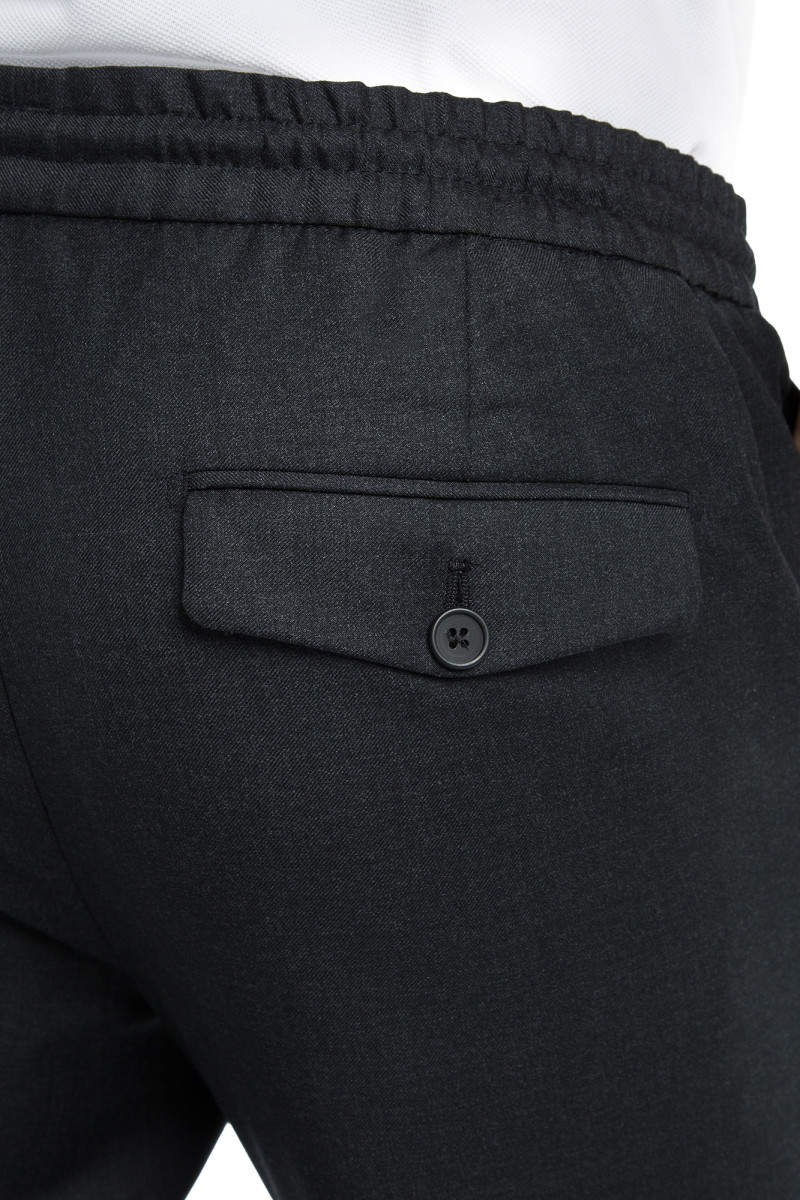 Pantalon en pur laine 110's avec cordon de serrage