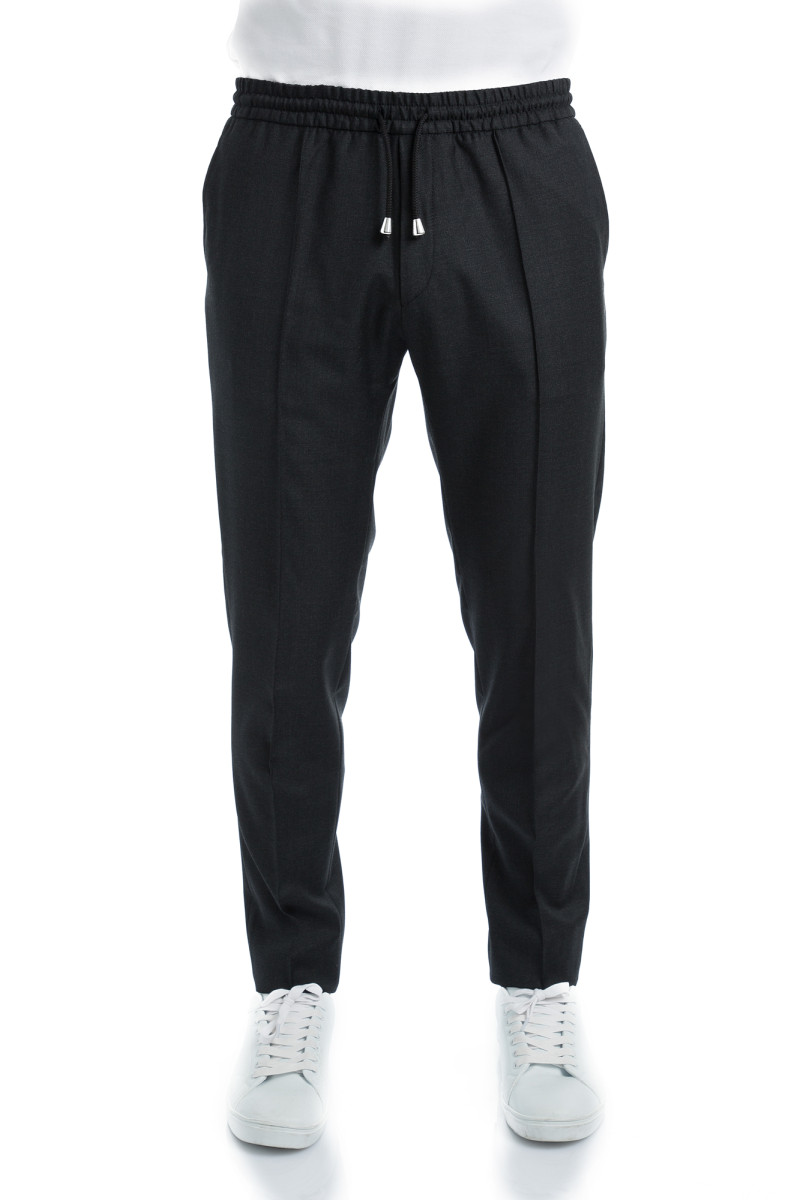 Pantalon en pur laine 110's avec cordon de serrage