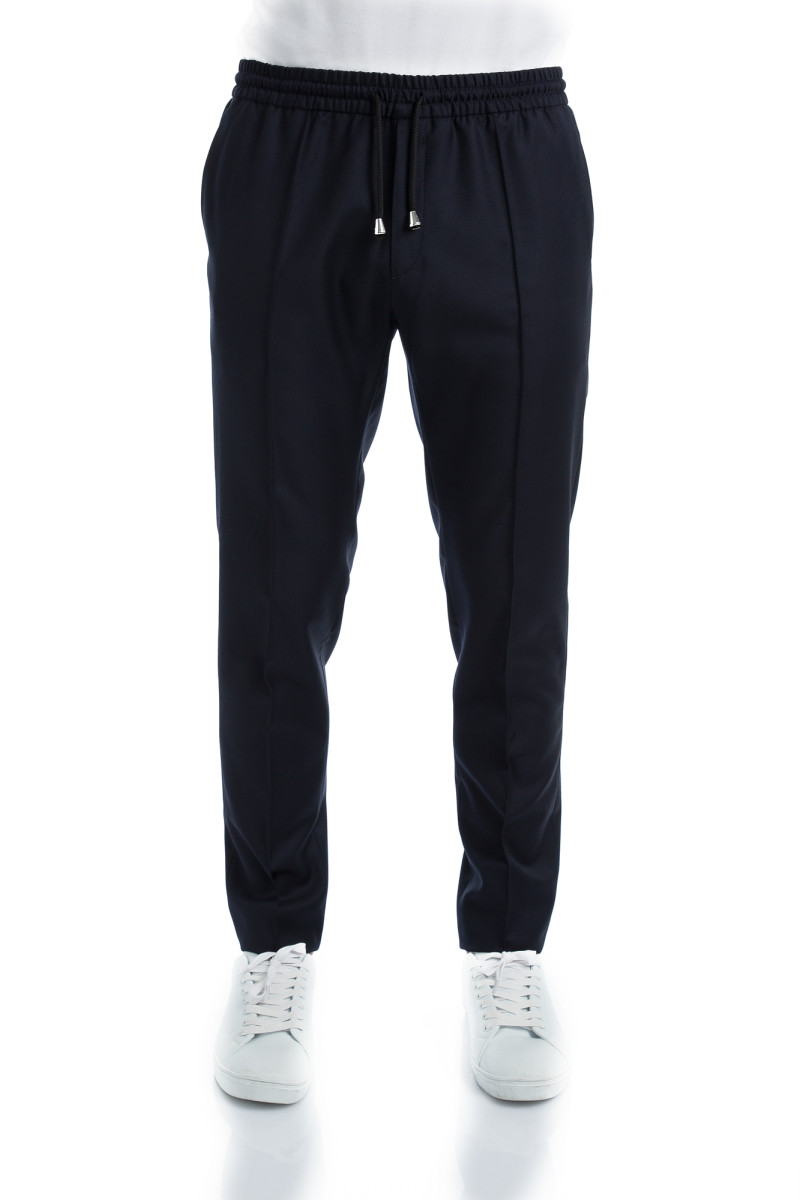 Pantalon en pur laine 110's avec cordon de serrage